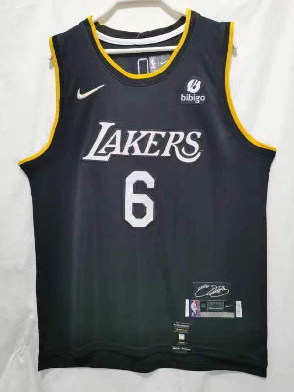 Men Los Angeles Lakers #6 James Black MVP Nike Game 22-23 NBA Jersey->los angeles lakers->NBA Jersey